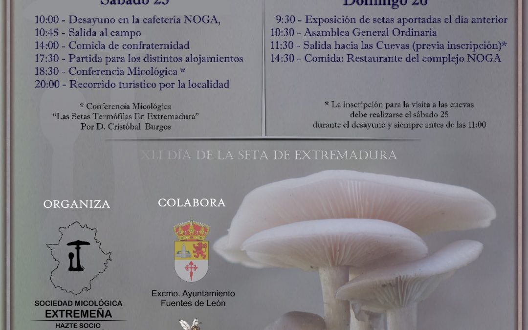 Día de la seta de Extremadura - Fuentes de León 25 y 26 de Noviembre 2023